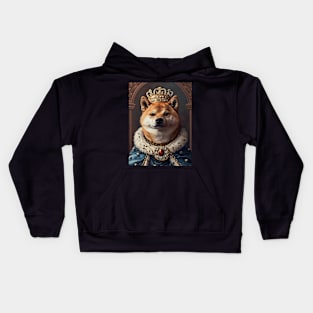 Shiba Inu The King Kids Hoodie